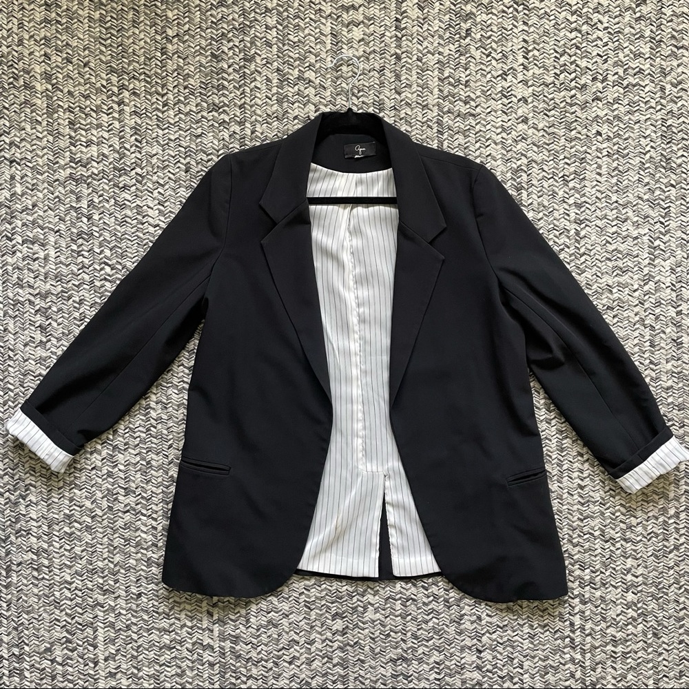 Aqua relaxed fit lightweight black blazer size small